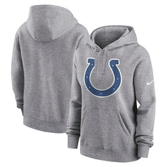 Indianapolis Colts Women's Team Logo Club Fleece Pullover Hoodie - Heather Gray | Nike outlet