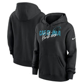 Carolina Panthers Women's Wordmark Club Fleece Pullover Hoodie - Black | Nike on sale