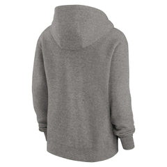 Cleveland Browns Women's Wordmark Club Fleece Pullover Hoodie - Heather Gray | Nike for sale