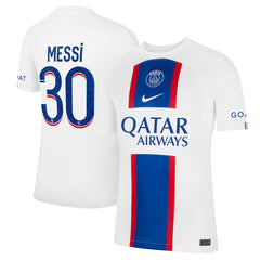 Lionel Messi Paris Saint-Germain 2022/23 Third Breathe Stadium Replica Player Jersey - White | Nike cheap