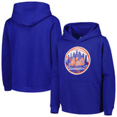New York Mets Youth Team Primary Logo Pullover Hoodie - Royal
