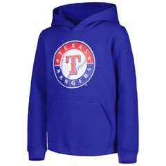 Texas Rangers Youth Team Primary Logo Pullover Hoodie - Royal
