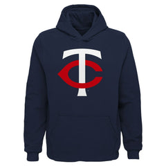 Minnesota Twins Youth Team Primary Logo Pullover Hoodie - Navy