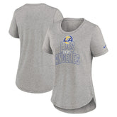 Los Angeles Rams Women's Fashion Tri-Blend T-Shirt - Heather Gray | Nike for sale