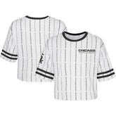 Chicago White Sox Girls Youth Ball Striped T-Shirt - White