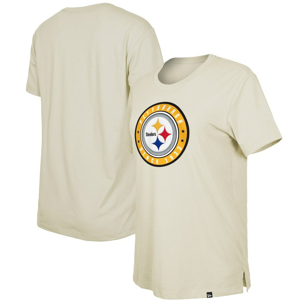 Pittsburgh Steelers New Era Women's 2023 NFL Draft T-Shirt - Cream cheap