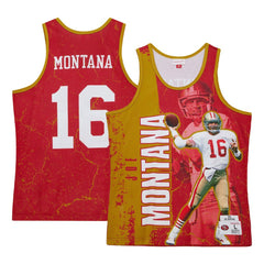 Joe Montana San Francisco 49ers 1989 Player Burst Tank Top - Scarlet online