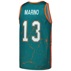 Dan Marino Miami Dolphins 1990 Player Burst Tank Top - Aqua outlet