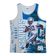 Barry Sanders Detroit Lions 1991 Player Burst Tank Top - Blue discount