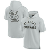 St. Louis Cardinals Unisex Elements Super Soft Fleece Short Sleeve Pullover Hoodie - Gray