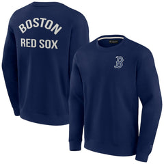 Boston Red Sox Unisex Super Soft Pullover Crew Sweatshirt - Navy