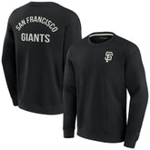 San Francisco Giants Unisex Super Soft Pullover Crew Sweatshirt - Black