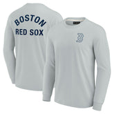 Boston Red Sox Unisex Elements Super Soft Long Sleeve T-Shirt - Gray