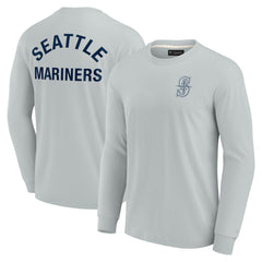 Seattle Mariners Unisex Elements Super Soft Long Sleeve T-Shirt - Gray