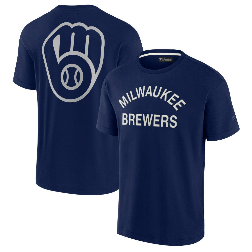 Milwaukee Brewers Unisex Elements Super Soft Short Sleeve T-Shirt - Navy