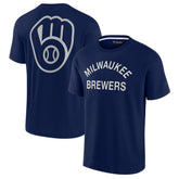 Milwaukee Brewers Unisex Elements Super Soft Short Sleeve T-Shirt - Navy