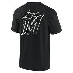 Miami Marlins Unisex Elements Super Soft Short Sleeve T-Shirt - Black