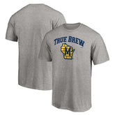 Milwaukee Brewers Team Heater T-Shirt - Heather Gray