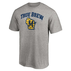 Milwaukee Brewers Team Heater T-Shirt - Heather Gray
