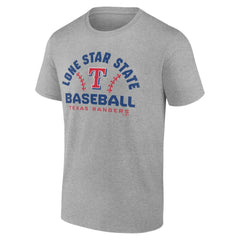 Texas Rangers Team Go For Two T-Shirt - Heather Gray