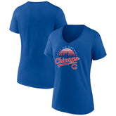 Chicago Cubs Women's One Champion V-Neck T-Shirt - Royal