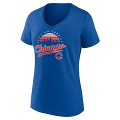 Chicago Cubs Women's One Champion V-Neck T-Shirt - Royal