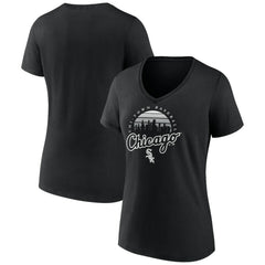Chicago White Sox Women's One Champion V-Neck T-Shirt - Black