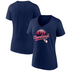 Cleveland Guardians Women's One Champion V-Neck T-Shirt - Navy
