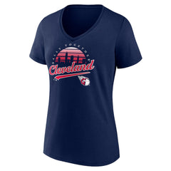 Cleveland Guardians Women's One Champion V-Neck T-Shirt - Navy