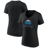 Miami Marlins Women's One Champion V-Neck T-Shirt - Black