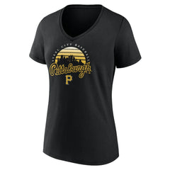 Pittsburgh Pirates Women's One Champion V-Neck T-Shirt - Black