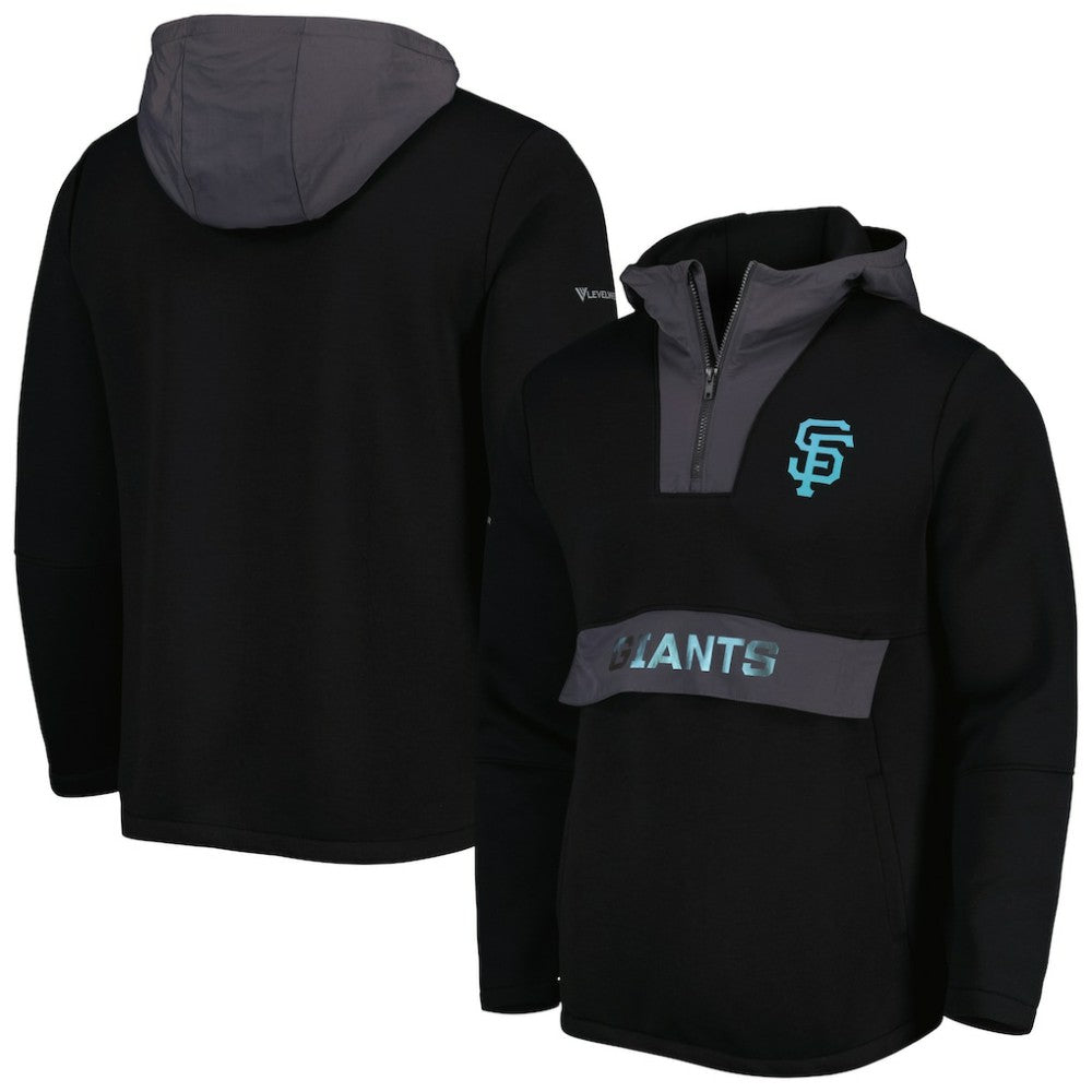 San Francisco Giants Levelwear Ruckus Quarter-Zip Hoodie - Black