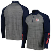 Cleveland Guardians Levelwear Vandal Raglan Quarter-Zip Top - Heather Gray