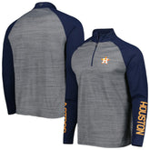 Houston Astros Levelwear Vandal Raglan Quarter-Zip Top - Heather Gray