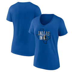 Dallas Mavericks Women's Core Hometown Launch V-Neck T-Shirt sale - Blue outlet