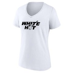 Miami Heat Women's Core Hometown Launch V-Neck T-Shirt - White shop