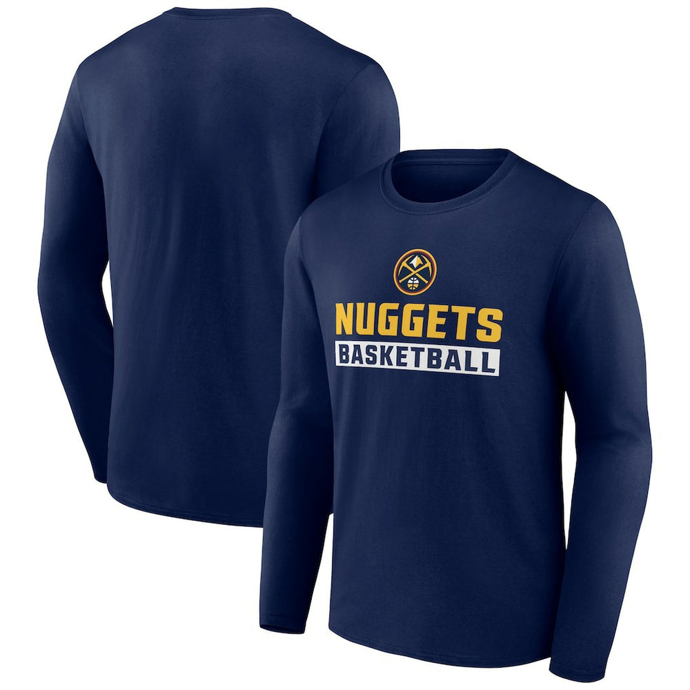 Denver Nuggets Let's Go Long Sleeve T-Shirt sale - Navy cheap