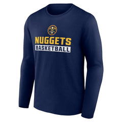 Denver Nuggets Let's Go Long Sleeve T-Shirt sale - Navy cheap
