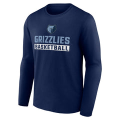 Memphis Grizzlies Let's Go Long Sleeve T-Shirt - Navy discount