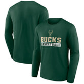 Milwaukee Bucks Let's Go Long Sleeve T-Shirt - Green shop