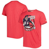 Lawrence Taylor New York Giants Homage Unisex Caricature Retired Player Tri-Blend T-Shirt - Red cheap