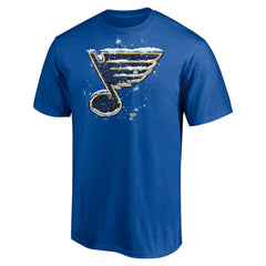 St. Louis Blues Snow Logo T-Shirt Blue