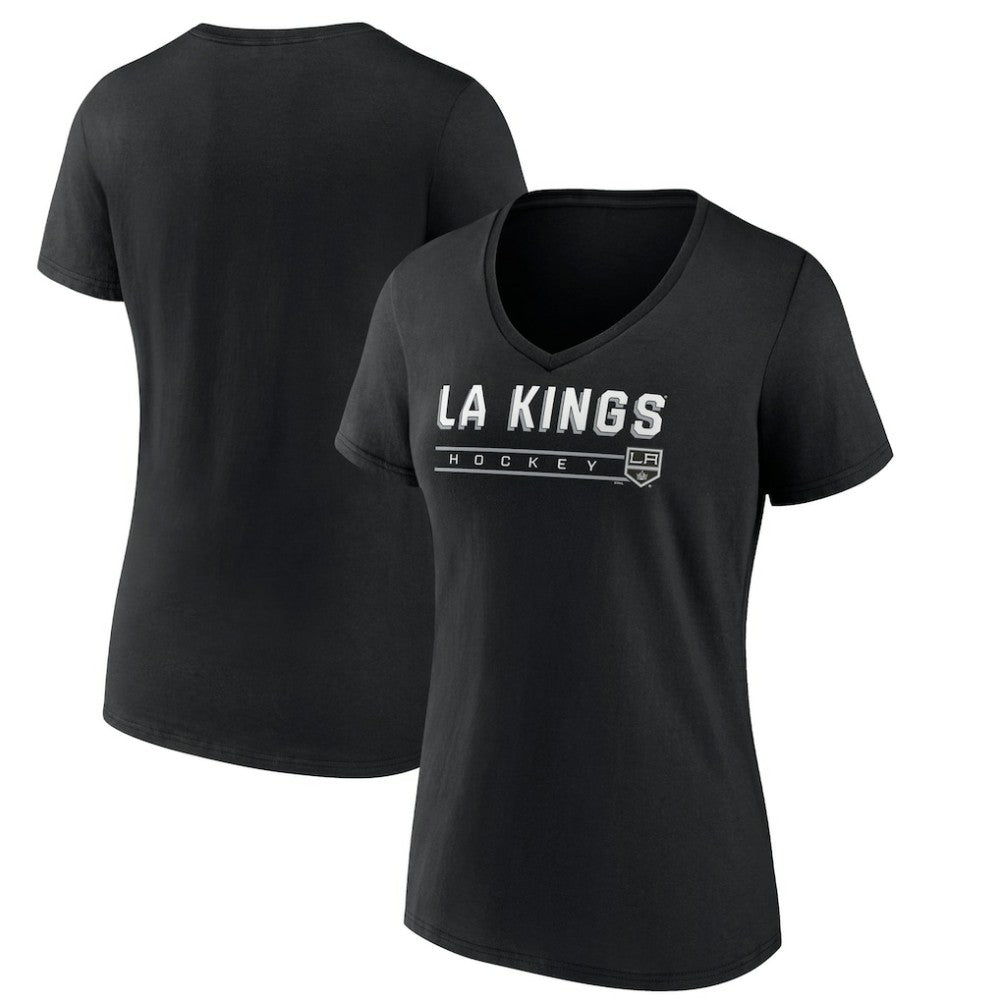 Los Angeles Kings Women's Primary Play V-Neck T-Shirt Black