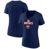 Montreal Canadiens Women's Active Edge V-Neck T-Shirt Navy