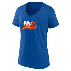 New York Islanders Women's Active Edge V-Neck T-Shirt Royal