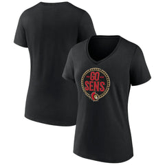 Ottawa Senators Women's Active Edge V-Neck T-Shirt Black