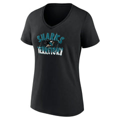 San Jose Sharks Women's Active Edge V-Neck T-Shirt Black