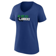 Vancouver Canucks Women's Active Edge V-Neck T-Shirt Blue