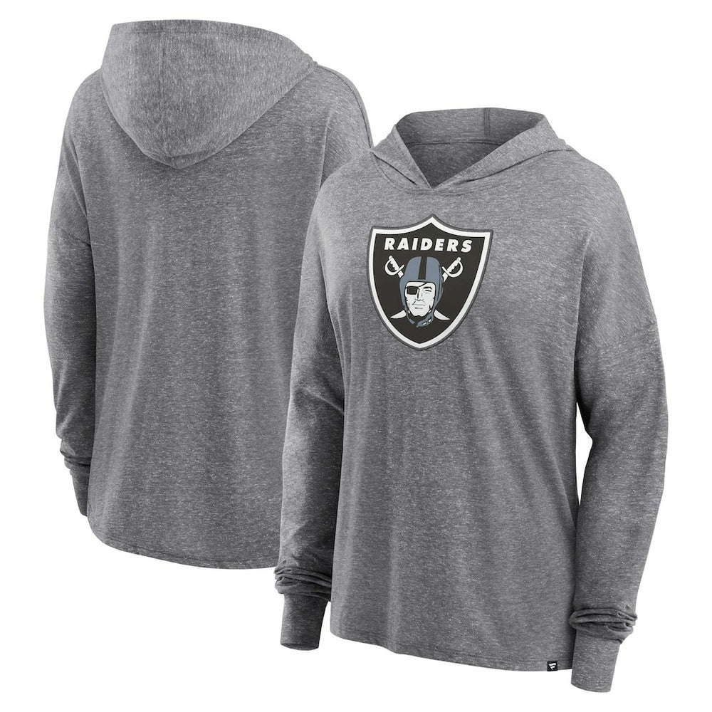 Las Vegas Raiders Women's Cozy Primary Pullover Hoodie - Heather Gray on sale