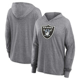 Las Vegas Raiders Women's Cozy Primary Pullover Hoodie - Heather Gray on sale